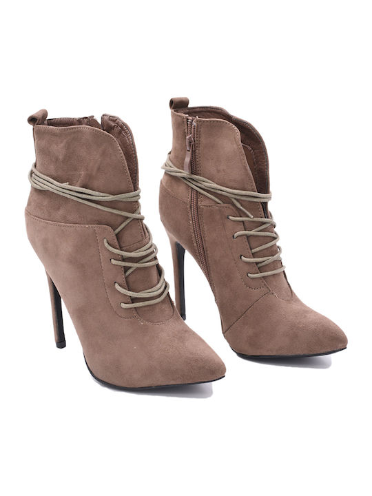 Stiefeletten Damen Beige