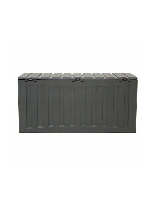 vidaXL Außenlagerbox aus Polypropylen 340Es Schwarz L118xB53xH57cm