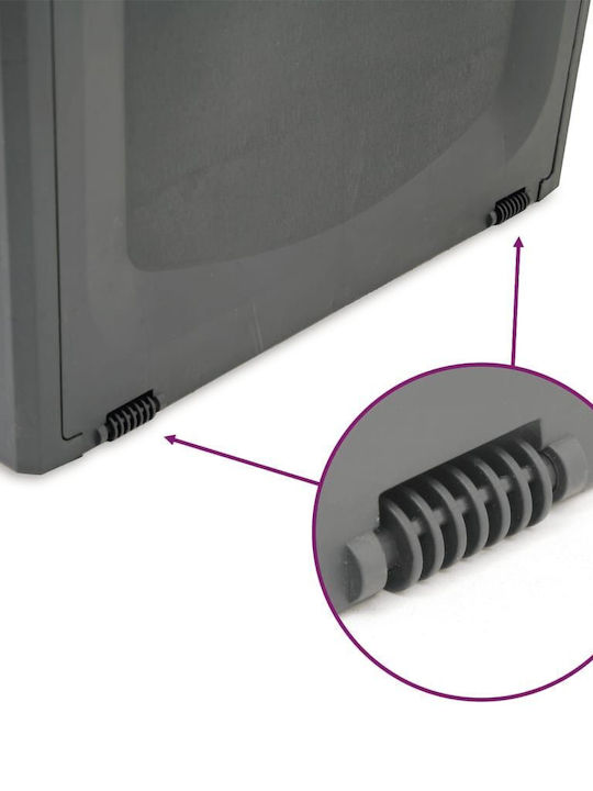 vidaXL Außenlagerbox aus Polypropylen 340Es Schwarz L118xB53xH57cm