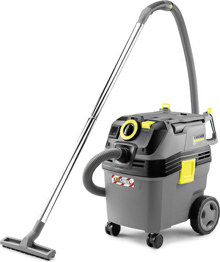 Karcher NT 30/1 Ap Te L Прахосмукачка За Течности / Твърди 1380W с Пластмаса Контейнер 30лт