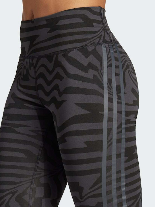 Optime Trainicons Women's Cropped Training Legging High Waisted Carbon/Black