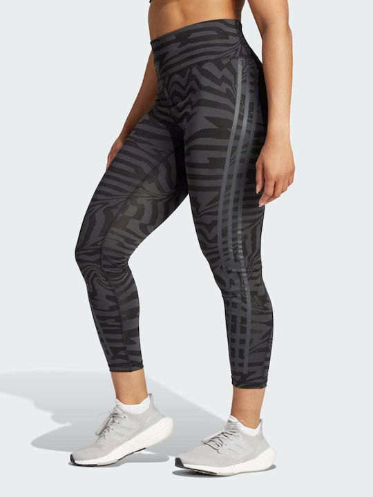 Optime Trainicons Women's Cropped Training Legging High Waisted Carbon/Black