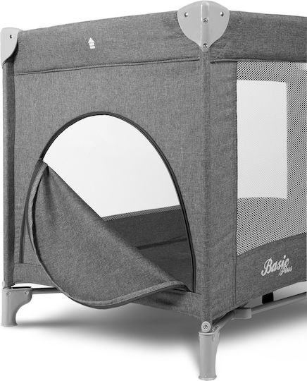 Caretero Basic Plus Playpen with Mattress Graphite 125x66cm