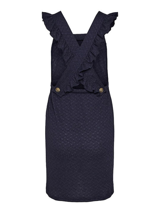 Summer Maternity Dress with Spaghetti Strap Navy Blue