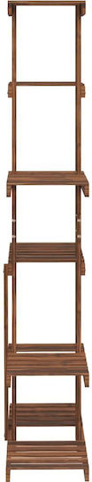 vidaXL Ραφιέρα Γλάστρας Ξύλινη Καφέ 75x25x140.5εκ.
