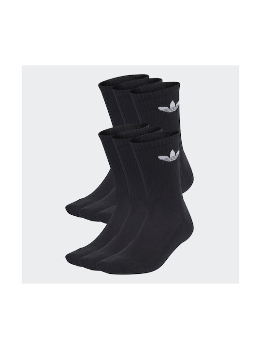 Adidas Trefoil Cushion Athletic Socks Black