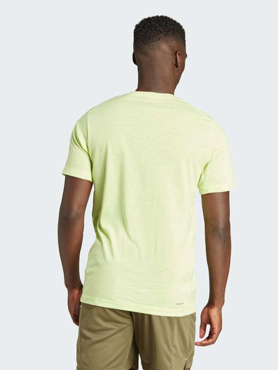 Adidas Train Essentials Seasonal Men's Athletic T-shirt Short Sleeve Pulse Lime