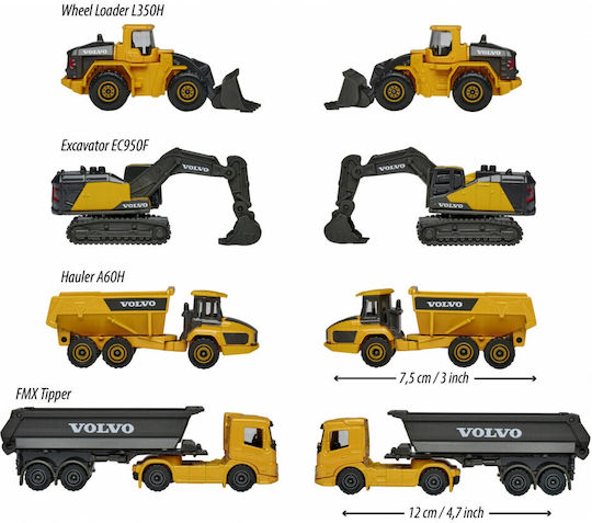 Majorette Lastwagen Construction Volvo Maßstab 1:64 für 4+ Jahre