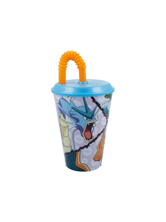 Stor Pokemon - Distorsion Glass Water made of Plastic with straw 430ml