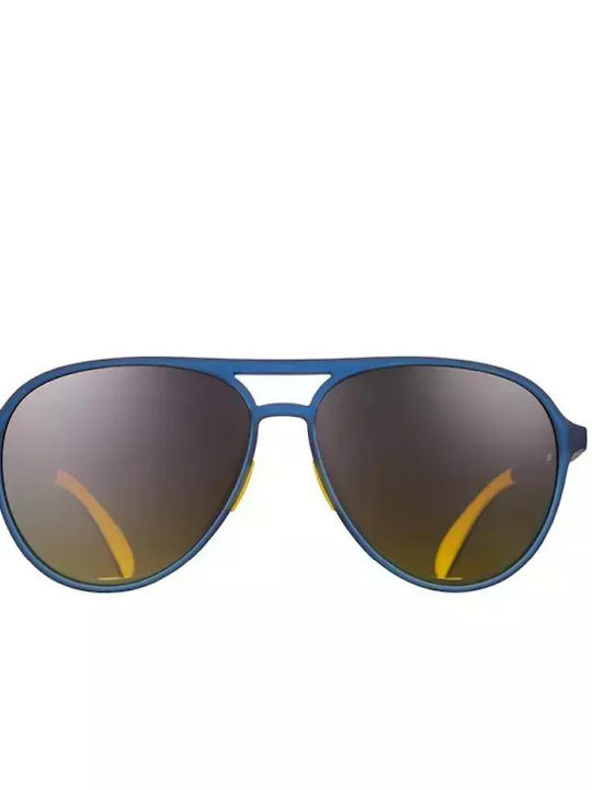 Goodr Sunglasses with Blue Acetate Frame and Yellow Lenses