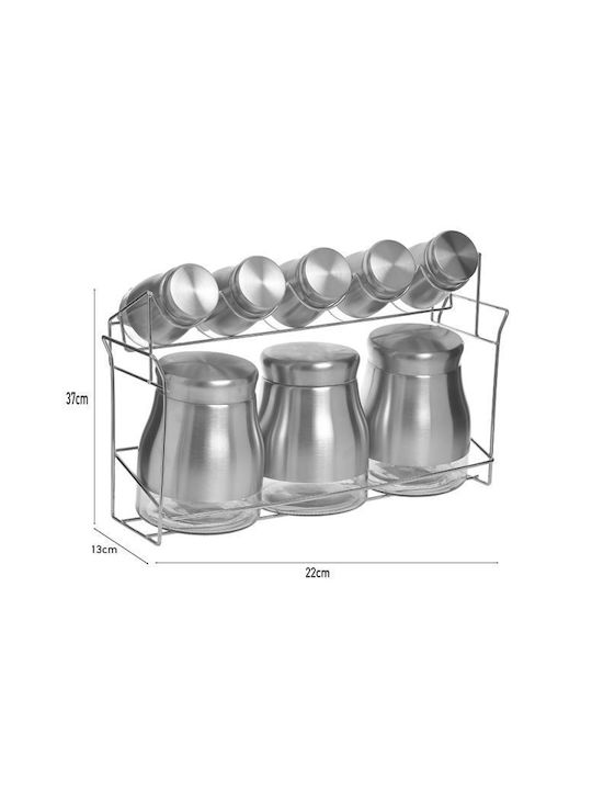 Click Gewürzbehälter Metall auf Ständer Silberne 8Stück 8Stück
