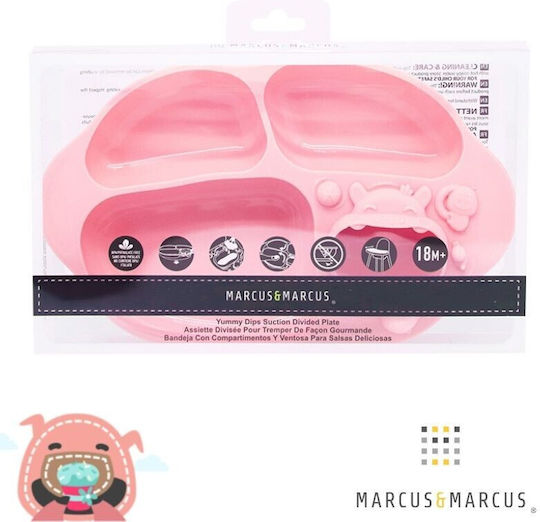 Marcus & Marcus Baby Food Plate Ollie made of Silicone Green