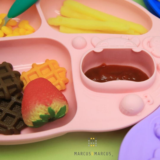 Marcus & Marcus Baby Food Plate Ollie made of Silicone Green