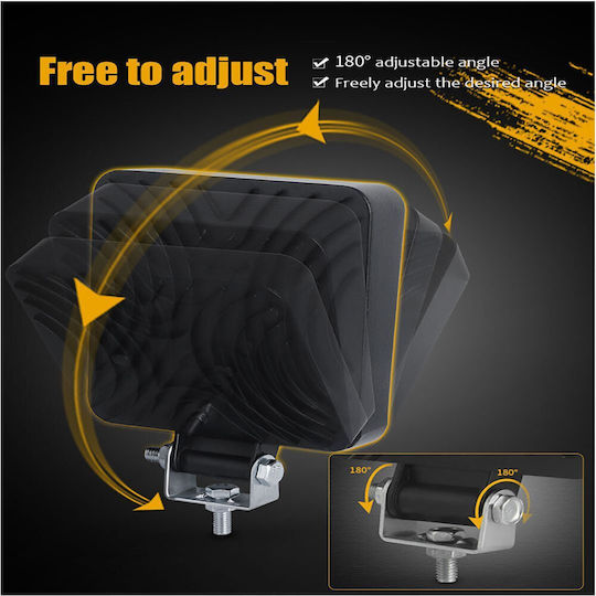 Factory Squareς Waterproof Headlights Car LED 12V 126W 11cm with White Lighting 1pcs