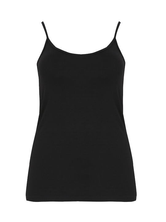 Women's Summer Blouse with Straps Black