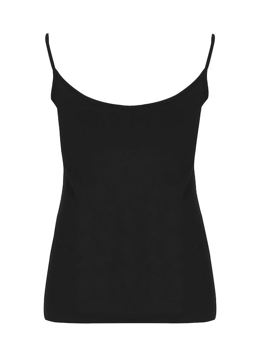 Women's Summer Blouse with Straps Black