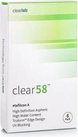 Clearlab Clear58 6 Месечно Контактни Лещи Хидрогел с UV Защита