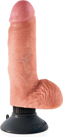 Pipedream King Cock Vibrating Cock With Balls Реалистичен Вибратор 18см Плът
