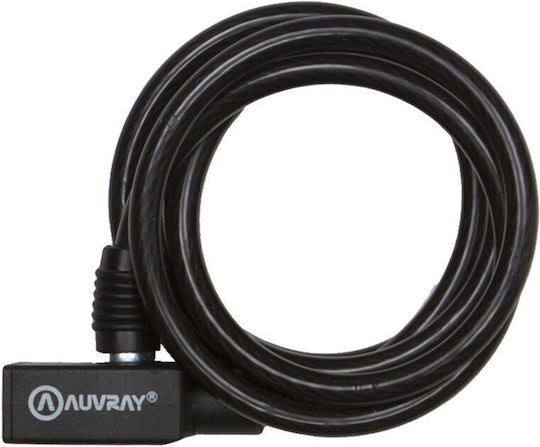 Auvray Bicycle Cable Lock with Key Black