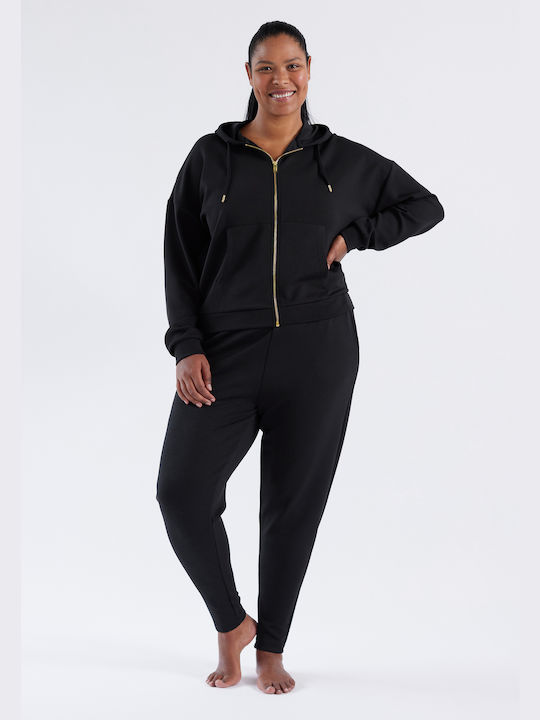 Q Plus Size Tiamo W Sweat Pants - 1001 Black