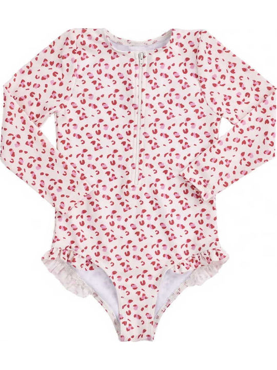 Swim Essentials Παιδικό Μαγιό Ολόσωμο με Μακρύ Μανίκι Ροζ