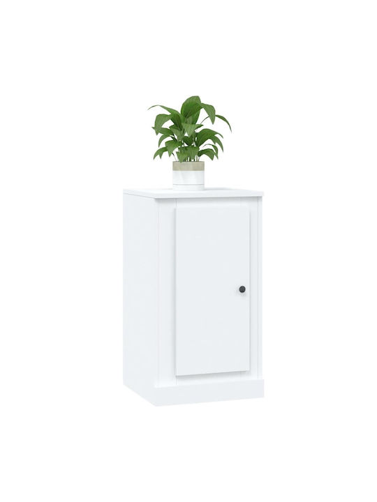 Living Room Display Cabinet Made of Particle Board White 37.5x35.5x67.5cm