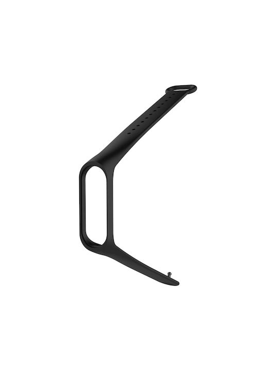 Techsuit Watchband W013 Strap Silicone with Pin Black (Xiaomi Mi Band 5 / 5 NFC / 6 / 6 NFC / Amazfit Band 5) KF238572
