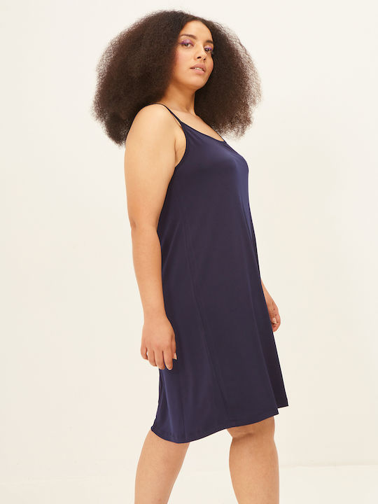 Rochii De Vară Pentru Femei Midi Rochie Albastră 0000.7511.B.NETTO-BLUE