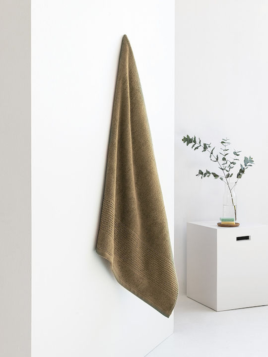Palamaiki Bath Towel Set 3pcs Roke Khaki Weight 600gr/m²