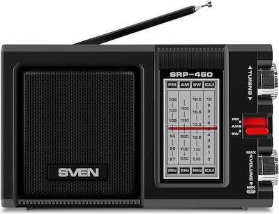 Sven SRP-450 Portable Radio Electric / Battery Black