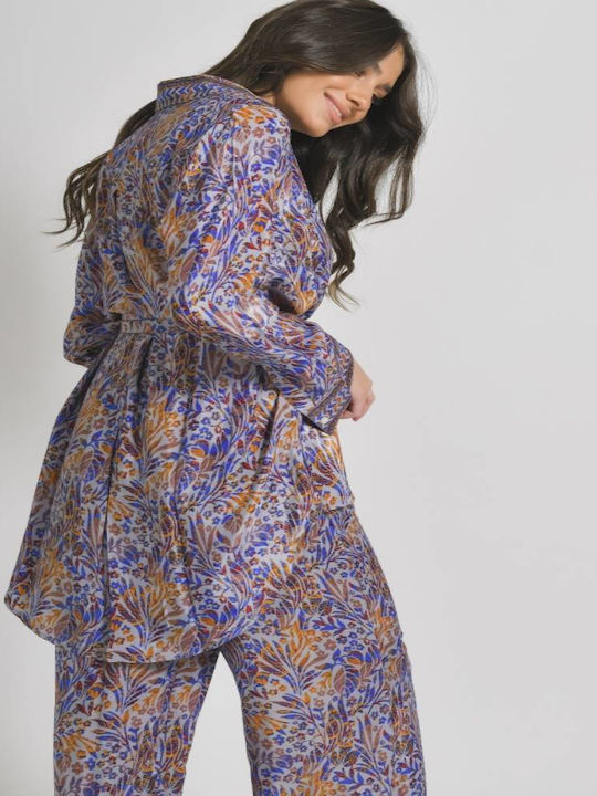 Ble Resort Collection Καφτάνι Παραλίας Μπλε Ble Resort Collection Καφτάνι Παραλίας Μπλε