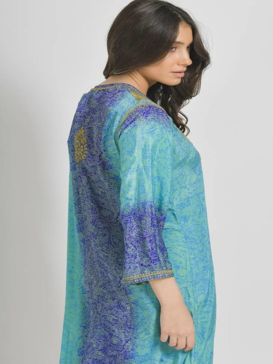 Ble Resort Collection Women's Maxi Caftan Beachwear Green