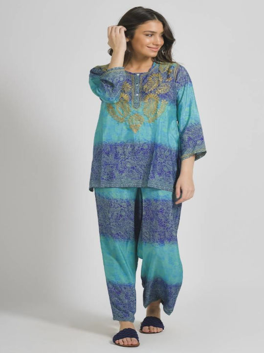 Ble Resort Collection Women's Maxi Caftan Beachwear Green