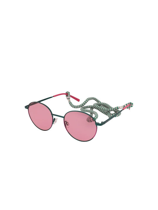 Missoni Women's Sunglasses with Green Metal Frame and Pink Lens MMI 0020/S IWB/U1