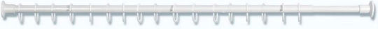 Viosarp Telescopic Shower Curtain Rod Straight Plastic White 110-200cm