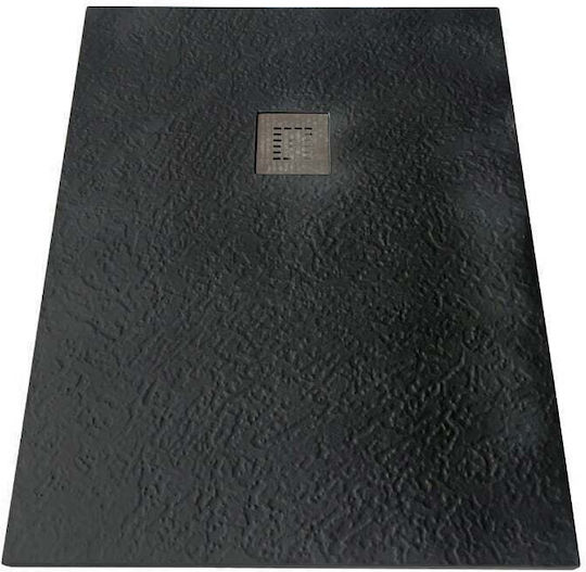 Sparke Essenza Rechteckig Acryl Dusche x140cm Schwarz