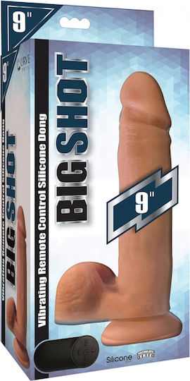 Curve Toys Realistic Vibrator with Remote Control 23cm Flesh