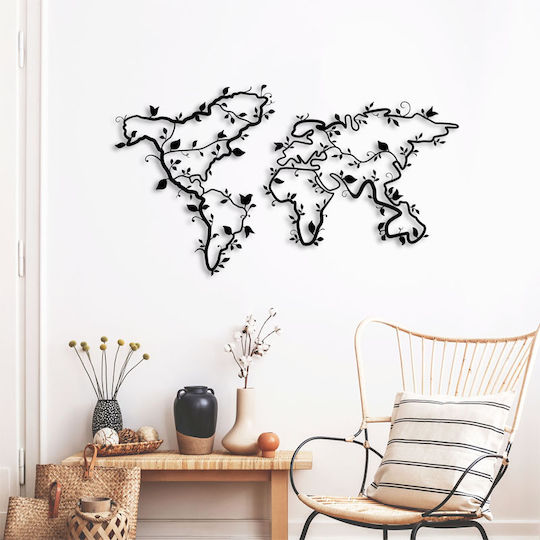 Megapap από Μέταλλο Ivy World Μαύρο 110x4x61cm Megapap από Μέταλλο Ivy World Μαύρο 110x4x61cm