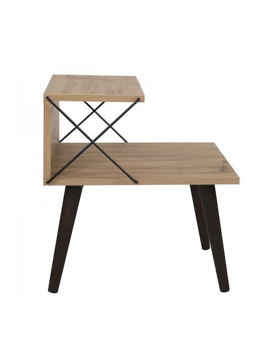 Bedside Table Gather Wooden Sonoma Walnut 50x40x55cm