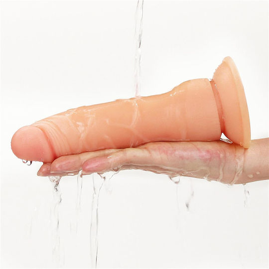 Lovetoy Ingen Easy Strapon Set Арсенал с Единично Дилдо 19см и Вибрация в Телесен цвят