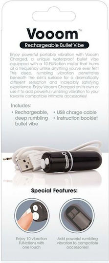 Screaming O Charged Vooom Mini Δονητής Bullet Black
