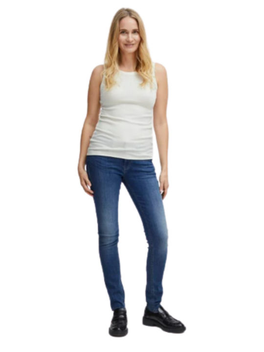 FRANSA FRHIZAMOND TOP 20612012_ECRU Women's 47% Cotton, 47% Modal, 6% Elastane