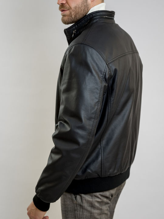 Leatherette Jacket Black IL GRANCHIO