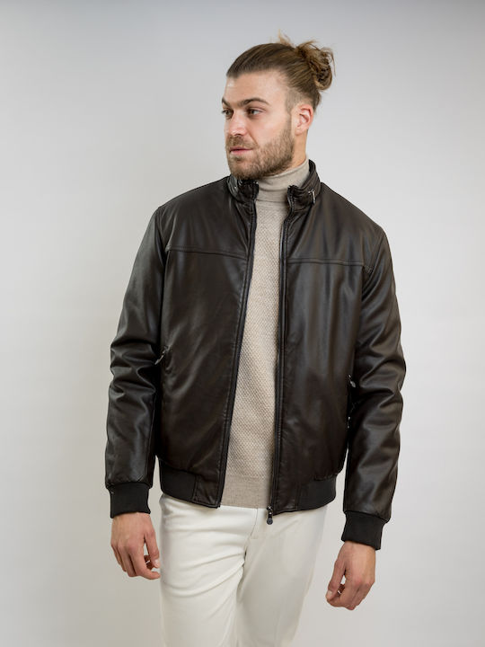 Leatherette jacket Brown IL GRANCHIO