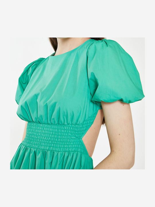Rochie De Vară Pentru Femei Midi Cu Volane Verde