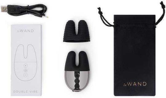 Le Wand Double Vibe Zwilling Motor Mini Klitoris Vibrator Schwarz