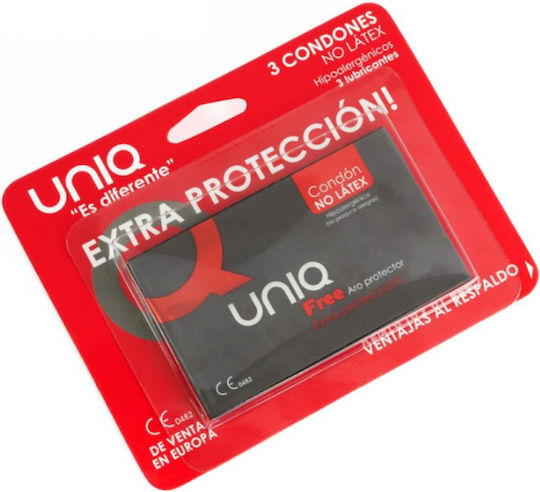 Uniq Προφυλακτικά Free Extra Protection 3τμχ 60mm Natural