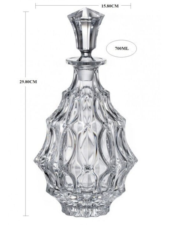 Novaker Crystal Wine Decanter with Stopper 700ml