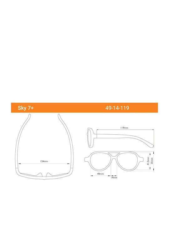 Real Shades Sky Youth Unzerbrechliche Kinder-Sonnenbrillen Graphit für 7+ Jahre