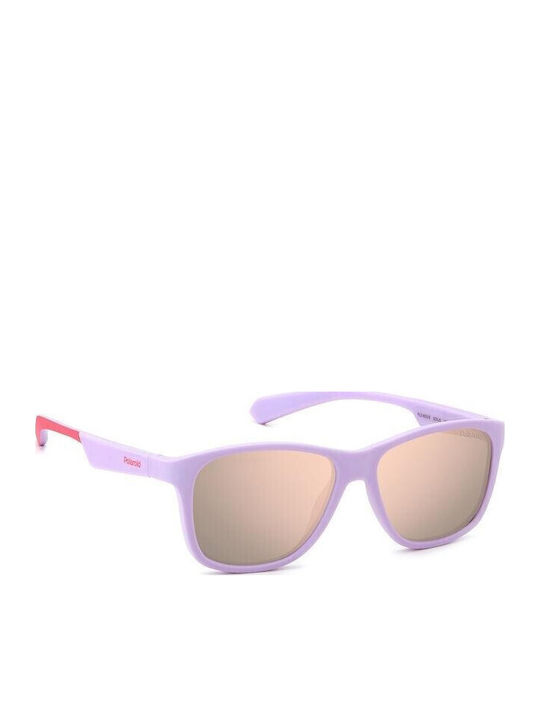 Polaroid Τετράγωνα Παιδικά Γυαλιά Ηλίου με Polarized Φακό Μωβ